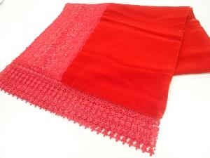 ビロードレース花模様ショール